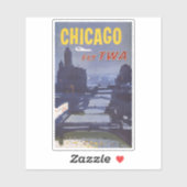 Reiseplakat für Flüge von Trans World Airlines Aufkleber (Blatt)