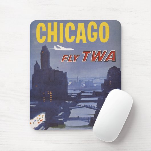 Reiseplakat für Flüge von Trans World Airlines Mousepad (Mit Mouse)