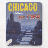 Reiseplakat für Flüge von Trans World Airlines Mousepad (Vorne)