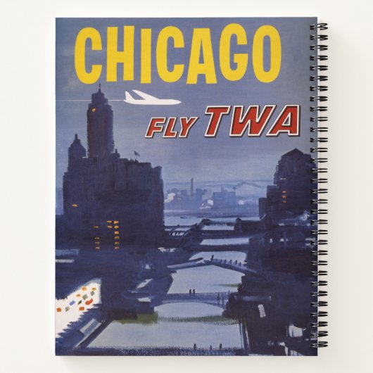 Reiseplakat für Flüge von Trans World Airlines Notizblock (Rückseite)