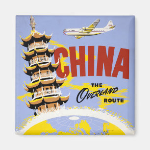 Reiseplakat für Fluggesellschaften aus Nordwesteur Magnet