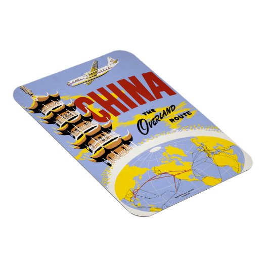 Reiseplakat für Fluggesellschaften aus Nordwesteur Magnet (Rechte Seite)