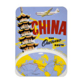 Reiseplakat für Fluggesellschaften aus Nordwesteur Magnet (Vertikal)