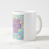 Reiseplakat für Great Barrier Reef Cartoon Jumbo-Tasse (Vorderseite Rechts)