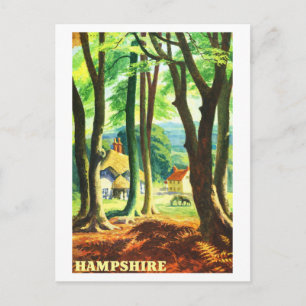 Reiseplakat für Hampshire in England im Vintage-St Postkarte