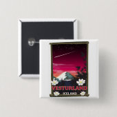 Reiseplakat für Island Button (Vorne & Hinten)
