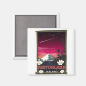 Reiseplakat für Island Magnet (Vorderseite/Rückseite)