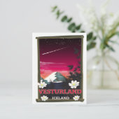 Reiseplakat für Island Postkarte (Stehend Vorderseite)