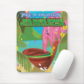 Reiseplakat für Jamaika-Cartoon Mousepad (Mit Mouse)