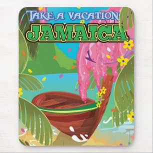 Reiseplakat für Jamaika-Cartoon Mousepad