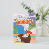 Reiseplakat für Jamaika-Cartoon Postkarte (Stehend Vorderseite)