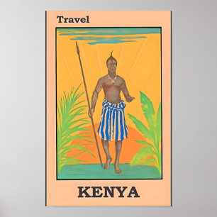 Reiseplakat für Kenia und Afrika Poster