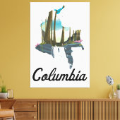 Reiseplakat für Kolumbien Leinwanddruck (Insitu (Wohnzimmer))