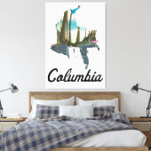 Reiseplakat für Kolumbien Leinwanddruck (Insitu (Schlafzimmer))