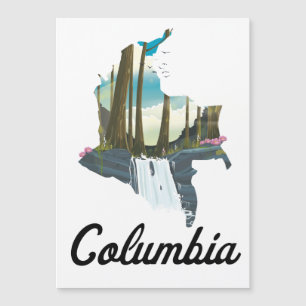Reiseplakat für Kolumbien Magnetkarte