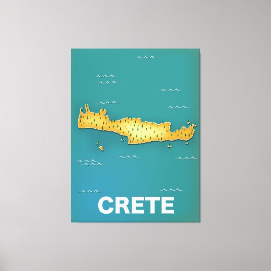 Reiseplakat für Kreta Leinwanddruck (Vorderseite)