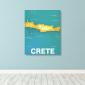 Reiseplakat für Kreta Leinwanddruck (Insitu (Holzboden))