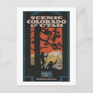 Reiseplakat für landschaftlich schönes Colorado &  Postkarte