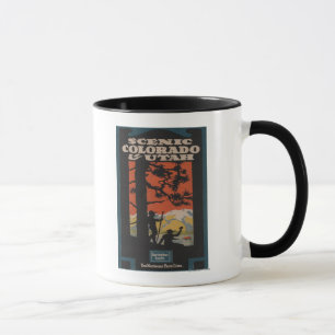 Reiseplakat für landschaftlich schönes Colorado & Tasse