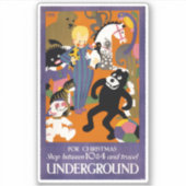 Reiseplakat für Londoner Untergrund U-Bahn Aufkleber (Vorderseite)