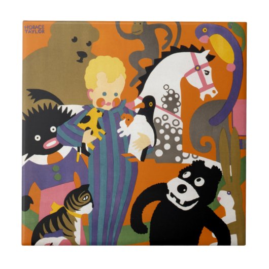 Reiseplakat für Londoner Untergrund U-Bahn Fliese (Vorderseite)