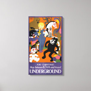 Reiseplakat für Londoner Untergrund U-Bahn Leinwanddruck