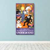 Reiseplakat für Londoner Untergrund U-Bahn Leinwanddruck (Insitu (Holzboden))