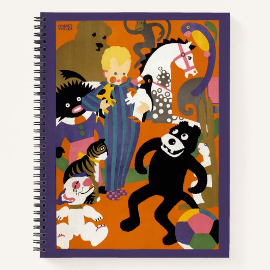 Reiseplakat für Londoner Untergrund U-Bahn Notizblock (Vorderseite)