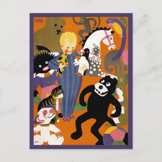 Reiseplakat für Londoner Untergrund U-Bahn Postkarte (Vorderseite)