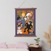 Reiseplakat für Londoner Untergrund U-Bahn Wandteppich Mit Holzrahmen (Schlafzimmer)