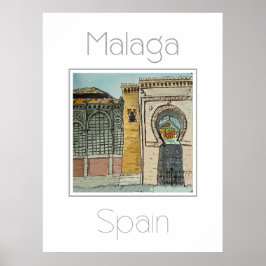 Reiseplakat für Malaga Spanien Poster