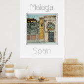 Reiseplakat für Malaga Spanien Poster (Küche)