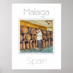 Reiseplakat für Malaga Spanien Poster