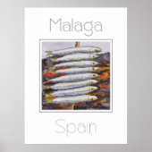 Reiseplakat für Malaga Spanien Poster (Vorne)