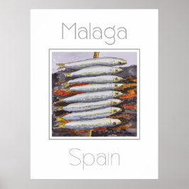 Reiseplakat für Malaga Spanien Poster