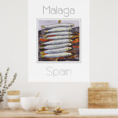 Reiseplakat für Malaga Spanien Poster (Küche)