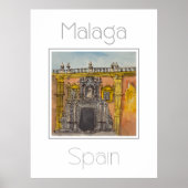 Reiseplakat für Malaga Spanien Poster (Vorne)