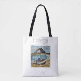 Reiseplakat für Malaga Spanien Tasche