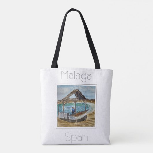 Reiseplakat für Malaga Spanien Tasche (Rückseite)