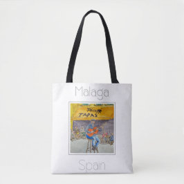 Reiseplakat für Malaga Spanien Tasche
