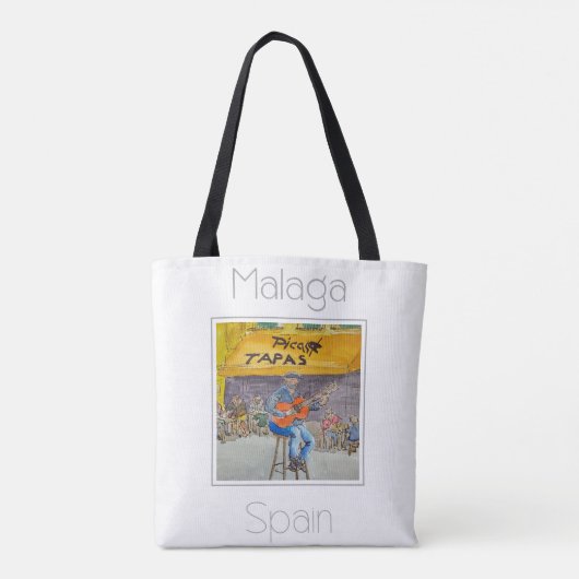 Reiseplakat für Malaga Spanien Tasche (Rückseite)