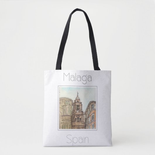 Reiseplakat für Malaga Spanien Tasche (Vorderseite)
