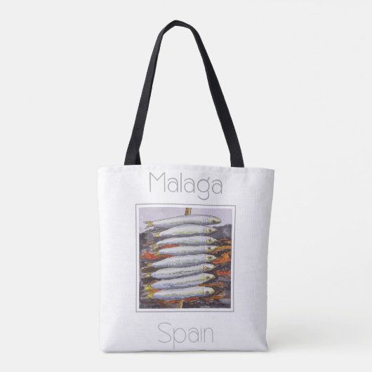 Reiseplakat für Malaga Spanien Tasche (Rückseite)