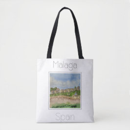 Reiseplakat für Malaga Spanien Tasche