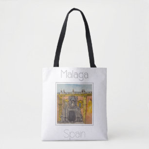 Reiseplakat für Malaga Spanien Tasche