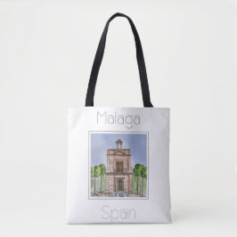 Reiseplakat für Malaga Spanien Tasche