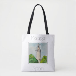 Reiseplakat für Malaga Spanien Tasche