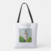 Reiseplakat für Malaga Spanien Tasche (Rückseite)