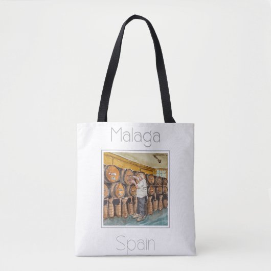 Reiseplakat für Malaga Spanien Tasche (Vorderseite)