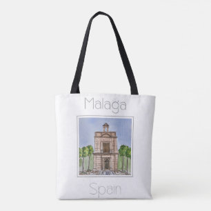 Reiseplakat für Malaga Spanien Tasche